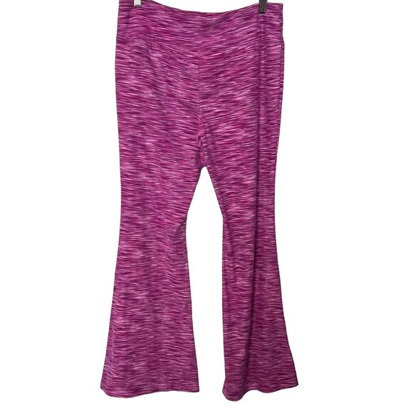 NO BO HI-RISE WIDE LEG BOHO PANTS, JUNIORS, XXL (19)-PINK, PURPLE  LINEAR PAT. - Picture 1 of 12